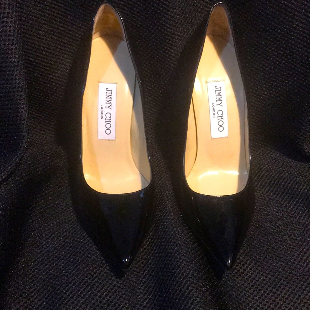 Jimmy Choo Black Patent Love 100 Heel Size 37 EU 6.5 US - Picture 4 of 8